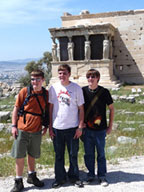 Three Lukeion gentlement get their picture with some ancient Greek ladies