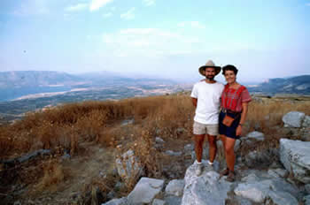 Regan and Amy Barr high atop Acrocorinth